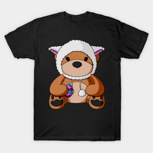 Easter Lamb Hat Teddy Bear T-Shirt